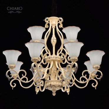 Люстра подвесная CHIARO 254019312 Версаче 12x60W E27
